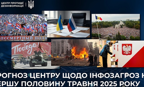 Прогноз Центру щодо інформаційних загроз на першу половину травня 2025 року