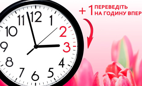 Україна переходить на літній час