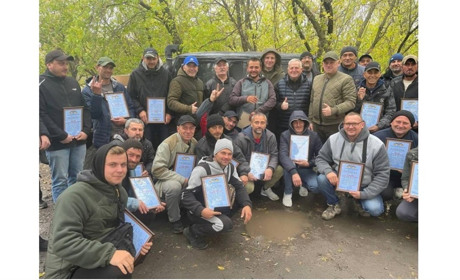 Добровольці з Балтської громади повернулися після укріплення оборонних рубежів на сході України