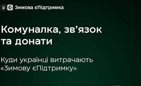 Дві третини коштів «Зимової єПідтримки» українці витратили на комунальні послуги