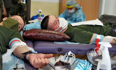 У Калинівці нацгвардійці здали більше тридцяти літрів крові
