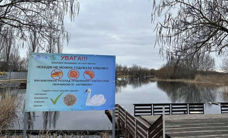 На набережній у Біляївці встановили інформаційні стенди щодо правил годування птахів