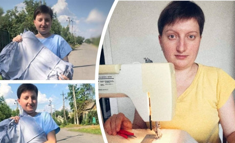 Як петропавлівчанка Оля Ручий у лавах швейної роти кравчинь шиє одяг для захисників