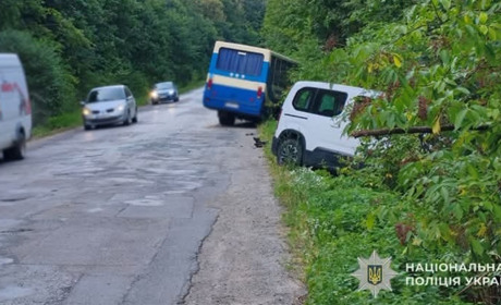 На Чортківщині не розминулися пасажирський автобус і мінівен
