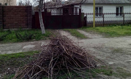 У Біляївці купи з листям, гіллям, які лишають люди біля садиб, доріг, вивозитимуть за окрему плату