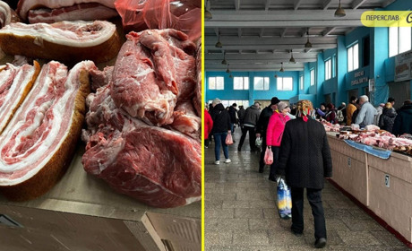 На базарі у Переяславі подешевшало м’ясо: свинину продають від 240 гривень за кіло