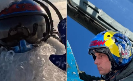 З Різдвом - з неба!: калинівчанин з кабіни винищувача привітав українців зі святом