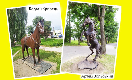 У Славуті встановили ще дві скульптури коней