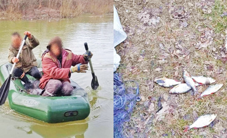 Поблизу села Нетреба зловили браконьєрів, які сітками ловили рибу