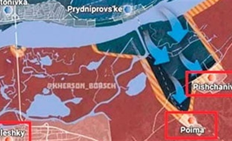 Росіяни почали втечу з Олешок на лівобережжі Дніпра