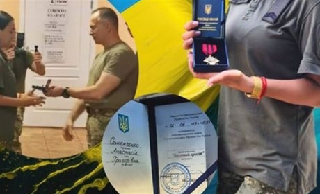 Зачепилянку, медикиню Харківського госпіталю, нагороджено нагрудним знаком "Золотий Хрест"