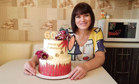 Новорічний торт з апельсиновим курдом від Валентини Пручай