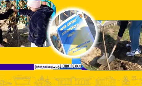 У Сопачівському ліцеї висадили алею дерев на честь загиблих воїнів-випускників