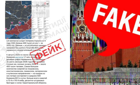 Інформація ru-пропаганди про 2,4 млн загиблих і зниклих безвісти військових ЗСУ — фейк