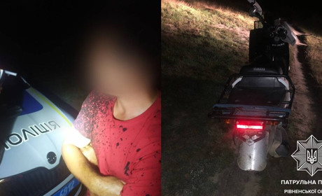 Без шолома, номерного знака та напідпитку: сарненські патрульні зупинили мотоцикліста