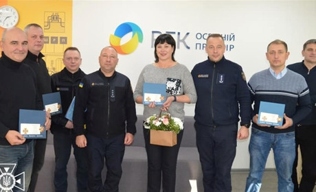 П'ять працівників Чернігівгазу отримали пам'ятні відзнаки від ДСНС України за проявлений героїзм