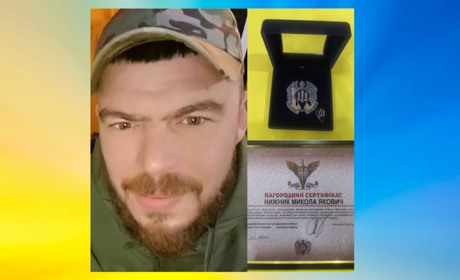Військовослужбовця Миколу Нижника з Лужан нагородили нагрудним знаком «Завжди перші»