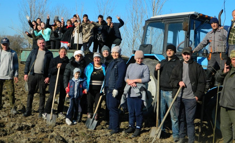 Мешканці Градениць за чотири години висадили біля села 2300 дерев
