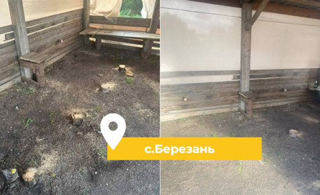 Спочатку вкрали два туалети на березі, потім спиляли стіл і лавочки: у Березані розшукують вандалів