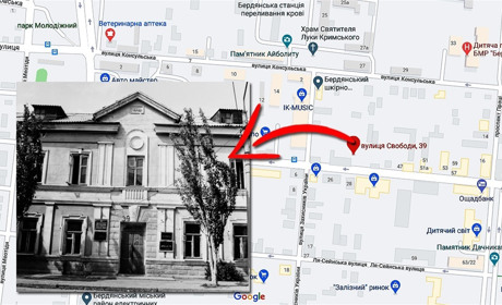 Точка на карте Бердянска. Дом братьев Соловьевых