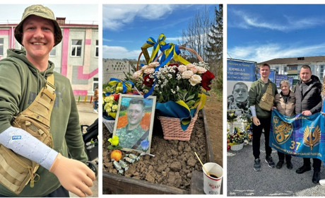 «Дякую, Брате! Не забуду!»: морпіх Олексій приїхав на могилу до побратима Романа Цимбала