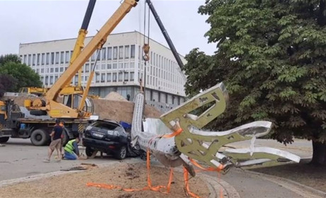 У Херсоні упав найбільший флагшток