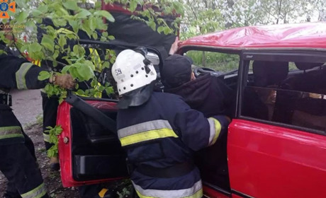 У Жовтих Водах ВАЗ врізався у стовп: водія затисло у салоні