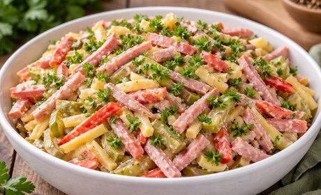 Рецепт дня: салат із шинкою, сиром та огірками