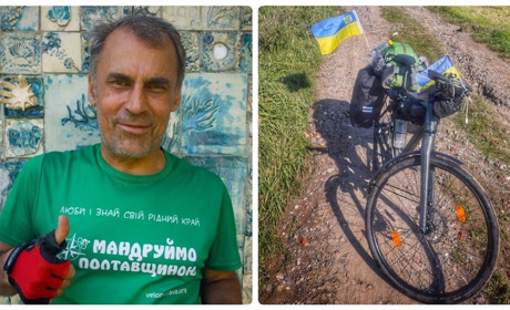 «Бурштиновий шлях» Юрка з Полтави: український велосипедист збирає кошти для ЗСУ, підтримайте!