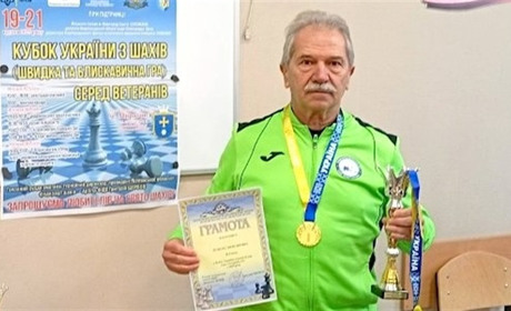 Ветеран-атомник з Південноукраїнська завоював Кубок України з шахів у блискавичній грі