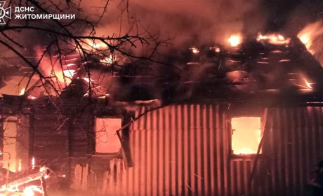 Пожежа в будинку на Звягельщині забрала життя господаря оселі