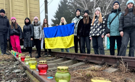 У Жмеринці на коліях вшанували пам’ять Героїв Крут: 107 річниця бою під Крутами