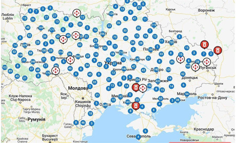Інтерактивна мапа: поділіться нею з тими, хто потребує. Особливо в гарячих точках.