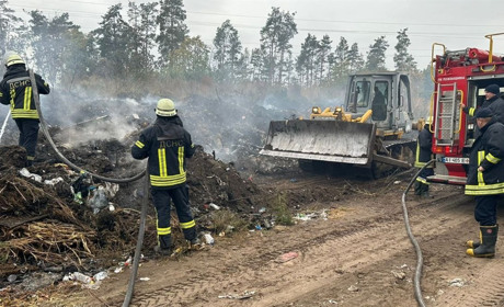 Упродовж тижня на Переяславщині тричі горіло сміттєзвалище у Циблях