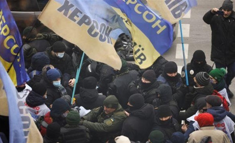 Херсонські підприємці побились зі столичною поліцією