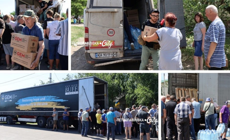 Гуманітарна місія GEM доставила допомогу у села Самарське та селище Українське (ВІДЕО)