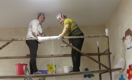  У Бабичевському клубі та бібліотеці зробили ремонт стелі за гроші бюджету розвитку Троїцької ОТГ