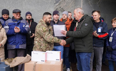 Південноукраїнська АЕС передала колегам на фронт спорядження на більш як 375 тисяч гривень
