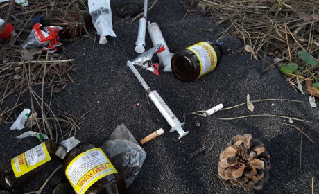 Мак, аміак, шприци та недопалки: в парку Дністер біляївець натрапив на небезпечну знахідку
