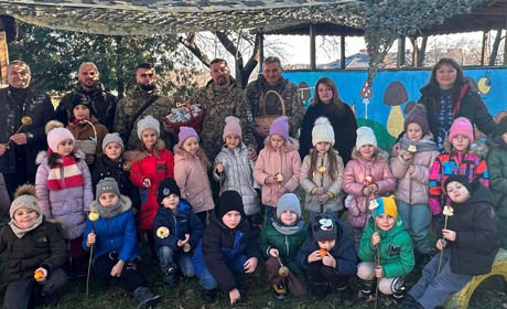 "Польову" кашу разом із захисниками готували учні 1-Б класу Кіцманського ліцею №1