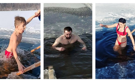Крижаний ритуал: як жмеринчани пірнали в ополонки на Водохреща-2021