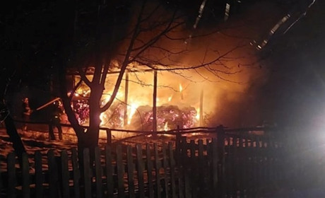 У селі на Сарненщині згоріло десять тонн сіна