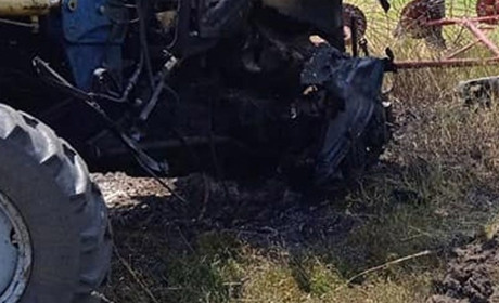 Під час обкошування узбіччя трактор підірвався на міні