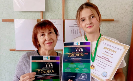 Любава Сидора, учениця гімназії “Мрія” стала переможницею у двох мистецьких конкурсах