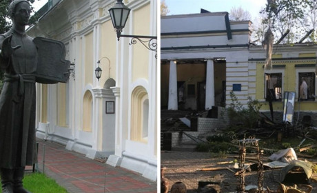 У Переяславі музей Григорія Сковороди – із забитими вікнами. У Сковородинівці – спалений росіянами