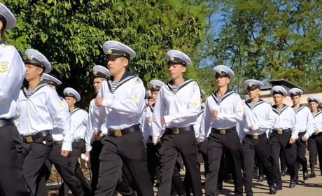 В Измаиле состоялось традиционное посвящение в курсанты
