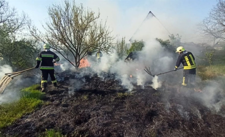 Упродовж минулої доби на Переяславщині сталися чотири пожежі: горіла суха трава, очерет та чагарники