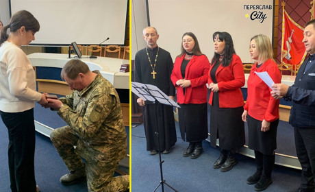 Три роки спротиву: у Переяславі вручили рідним трьох Героїв посмертні нагороди і помолилися за мир