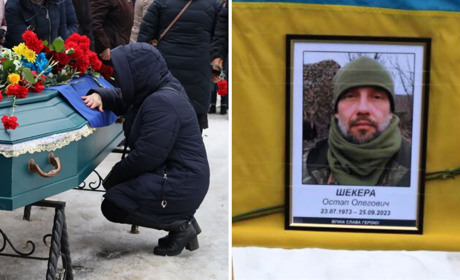 У Глухові через три місяці після загибелі поховали військового Остапа Шекеру