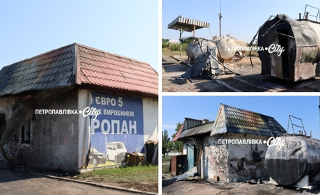 Ворог спалив останню автозаправку в Петропавлівській громаді (ВІДЕО)